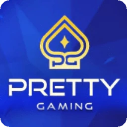 โลโก้ Pretty Gaming พื้นน้ำเงิน